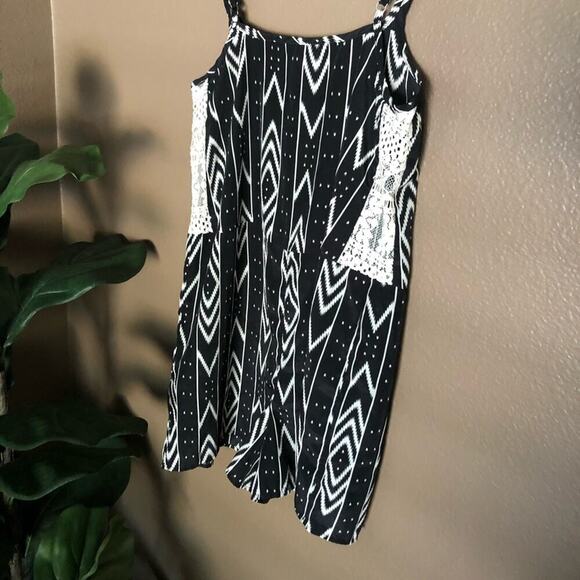 Xhilaration Black & White Patterned Shorts Romper - Picture 2 of 8